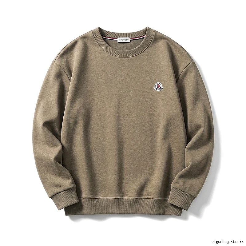 Moncler Crewneck Simple Style Sweatshirt (Khaki)