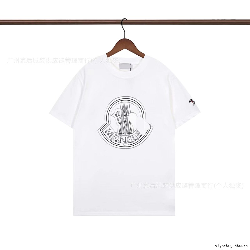 Moncler Large Logo Trendy Style White Short-sleeve T-shirt