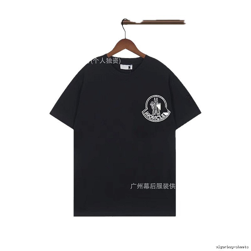 Moncler Trendy Printed Black T-Shirt