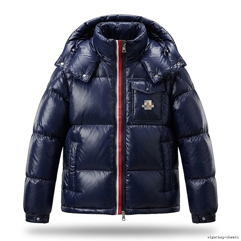 Moncler's classic style fashionable dark blue down jacket