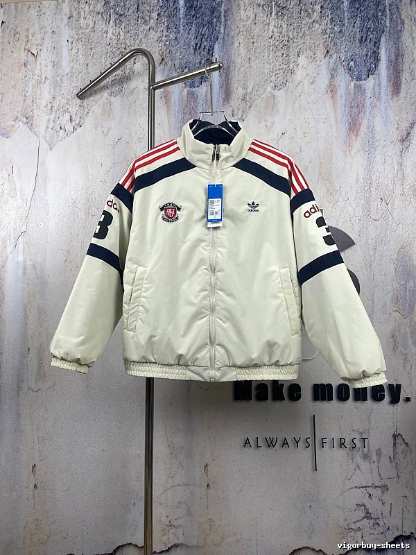 Motorsport Jacket in Cream with striped sleeves - Adidas