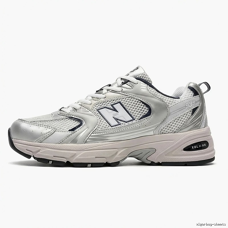 New Balance 530 Series Silver-White Retro Sports Shoes