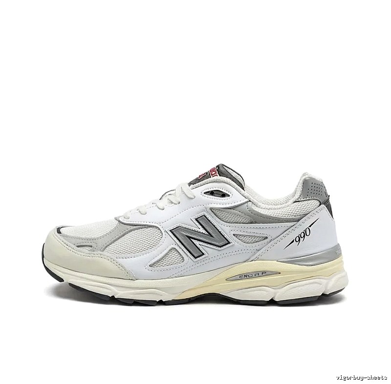 New Balance 990 series retro-style white shoes