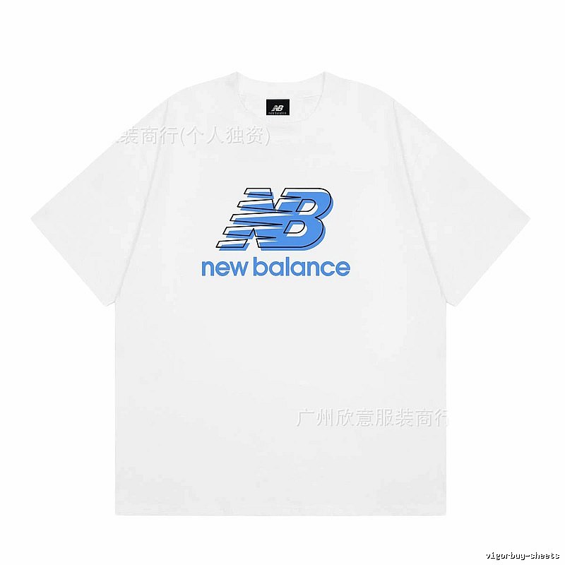 New Balance Casual Printed White Short-sleeve T-shirt