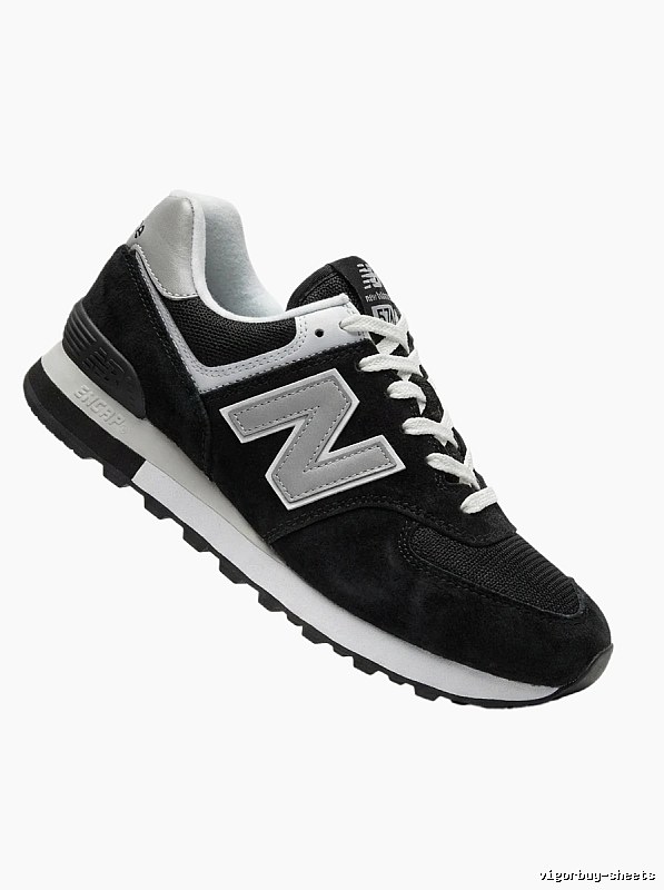 New Balance retro-style black and gray sports shoes