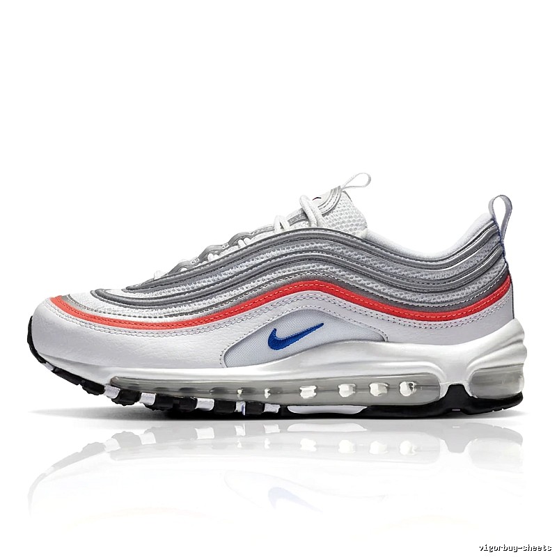 Nike Air Max 97 Trendy Grey-White-Red Sports Shoes