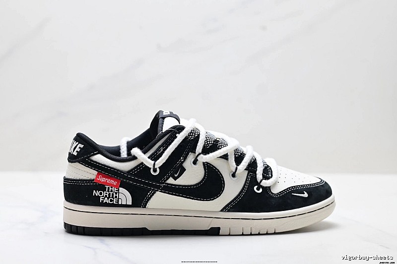 Nike co-branded black and white sports shoes