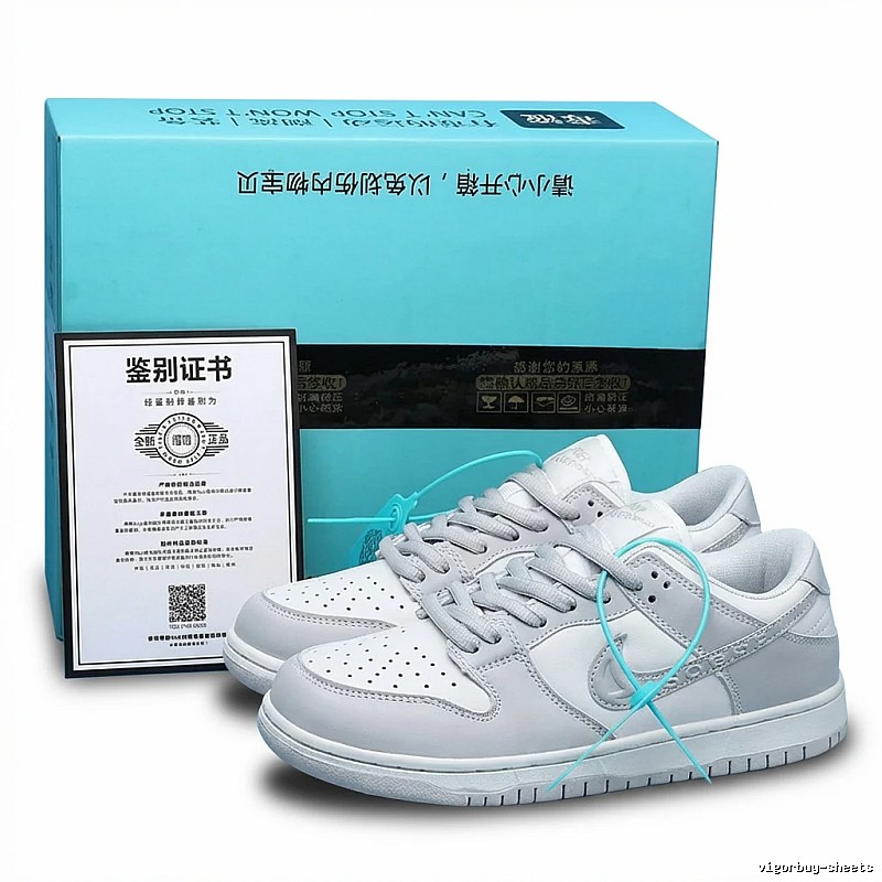 Nike Dunk simple style gray and white shoes