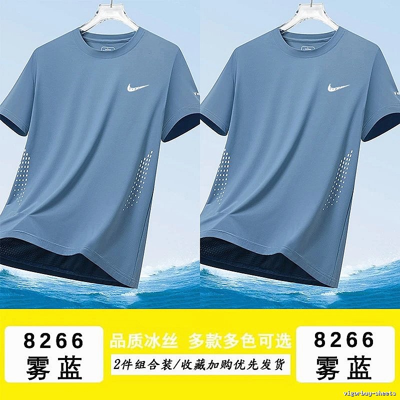 Nike Relaxed Athletic T-shirt Lightweight Short Sleeve with Designer-Inspired Detail