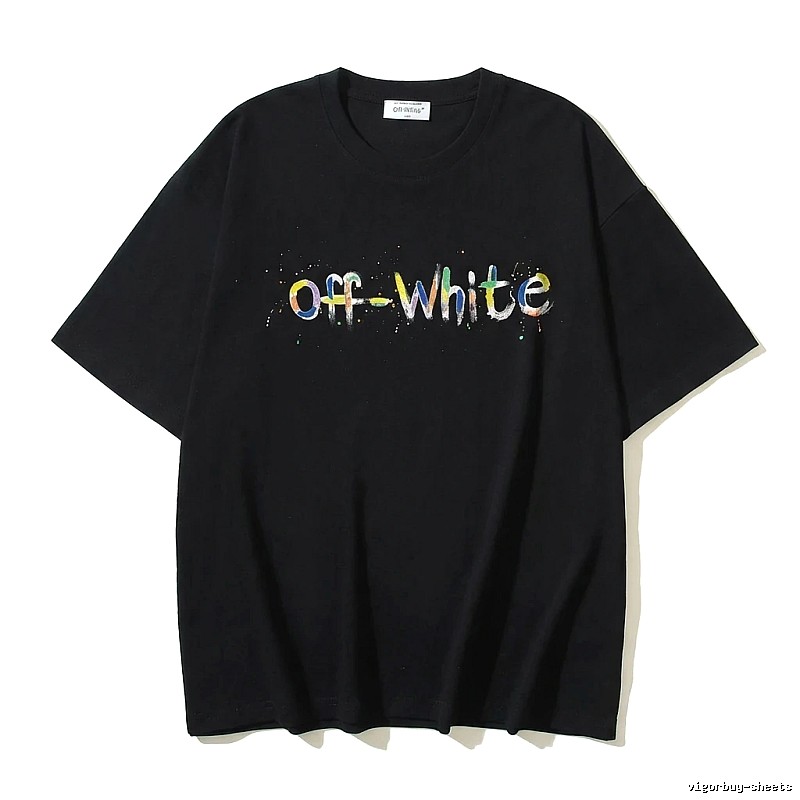 Off-White Graffiti Style Black T-shirt