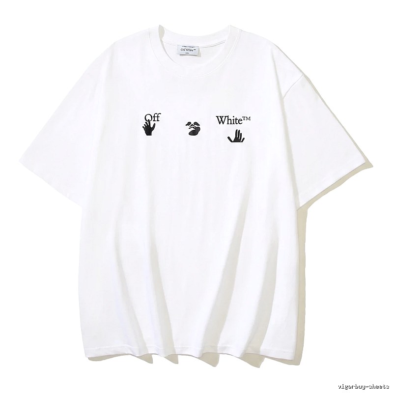 Off-White minimalist style white T-shirt