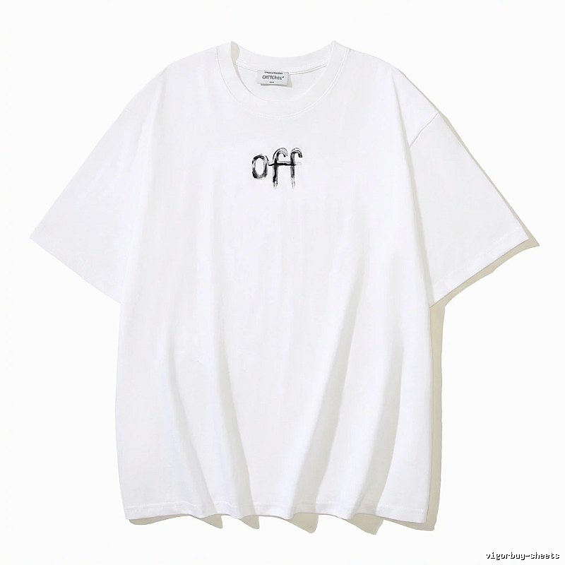Off-White minimalist style white T-shirt
