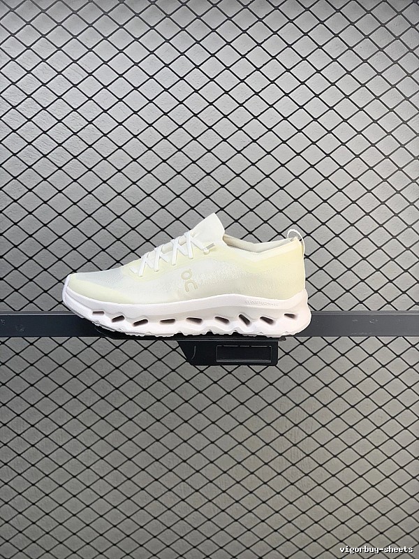 On White and Yellow Cloud Runners Defined by Open Mesh Panels