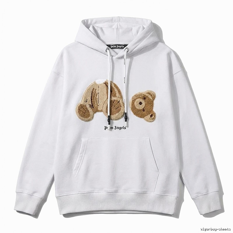 Palm Angels Bear Trend Brand White Sweatshirt