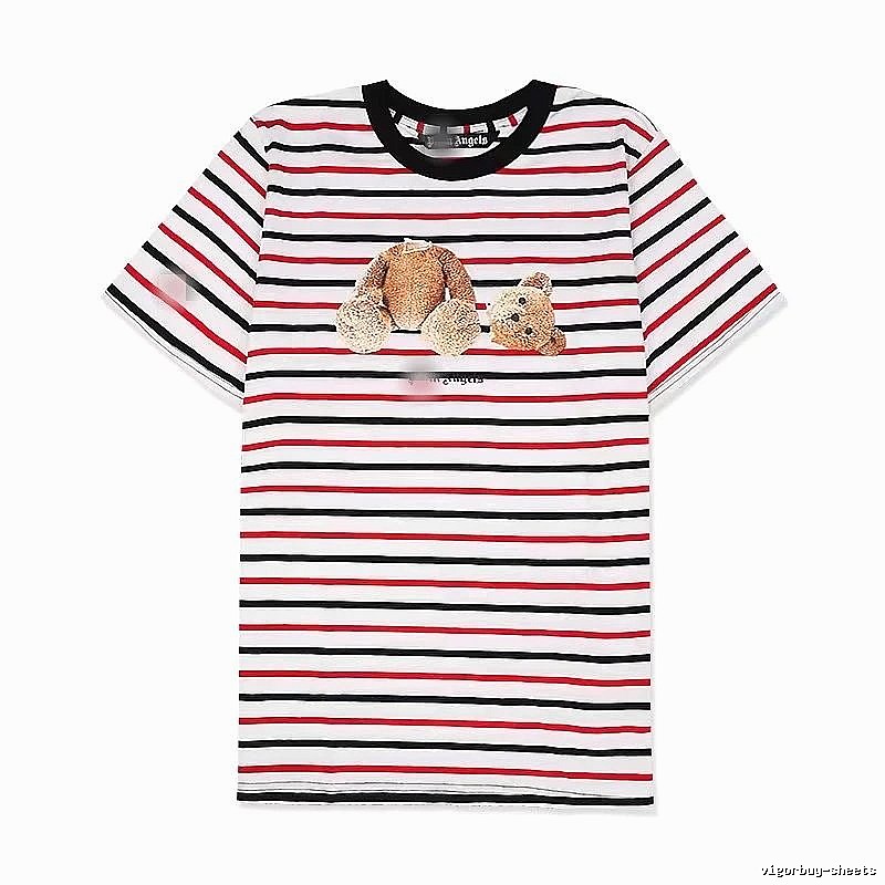 Palm Angels Lightweight Bear graphic T-shirt White Colorful Bear for Trend Styling