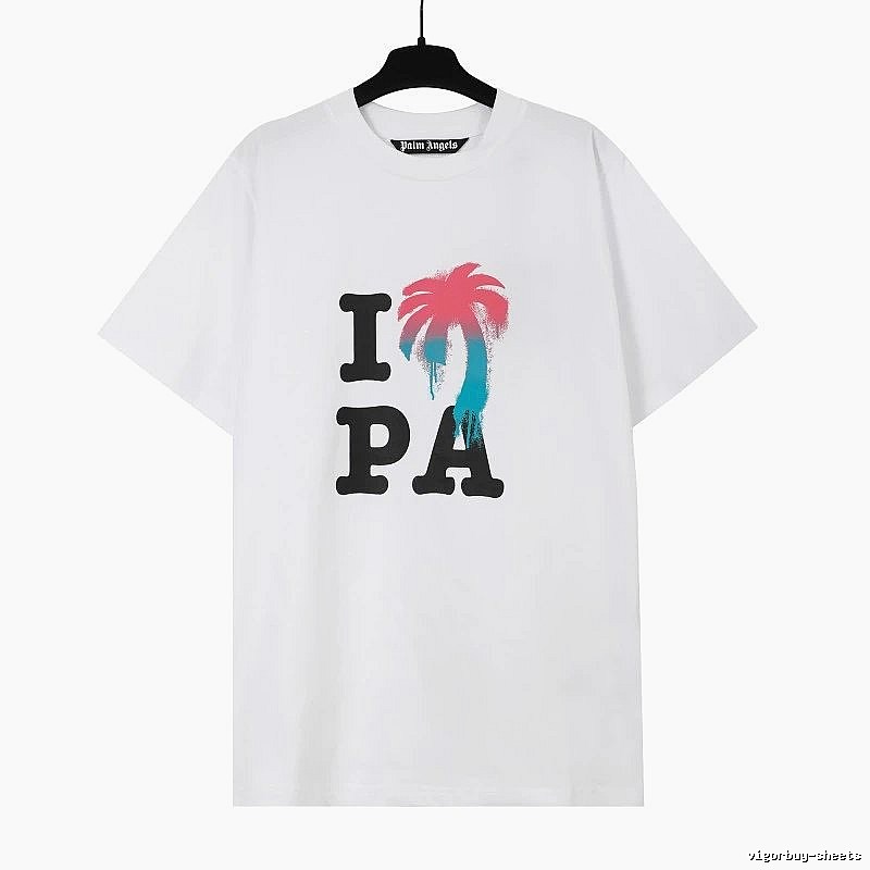 Palm Angels Weekend Logo T-shirt White Palm Tree for Weekend Wear