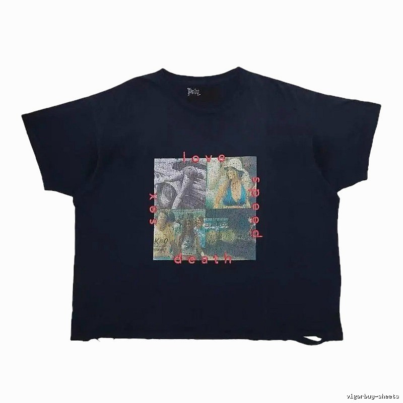 Paly Hollywood Collage Vintage Black T-Shirt