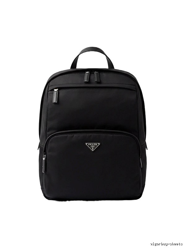 Prada classic simple style black backpack