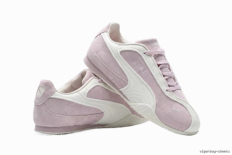PUMA Retro Pink and White Athletic Shoes