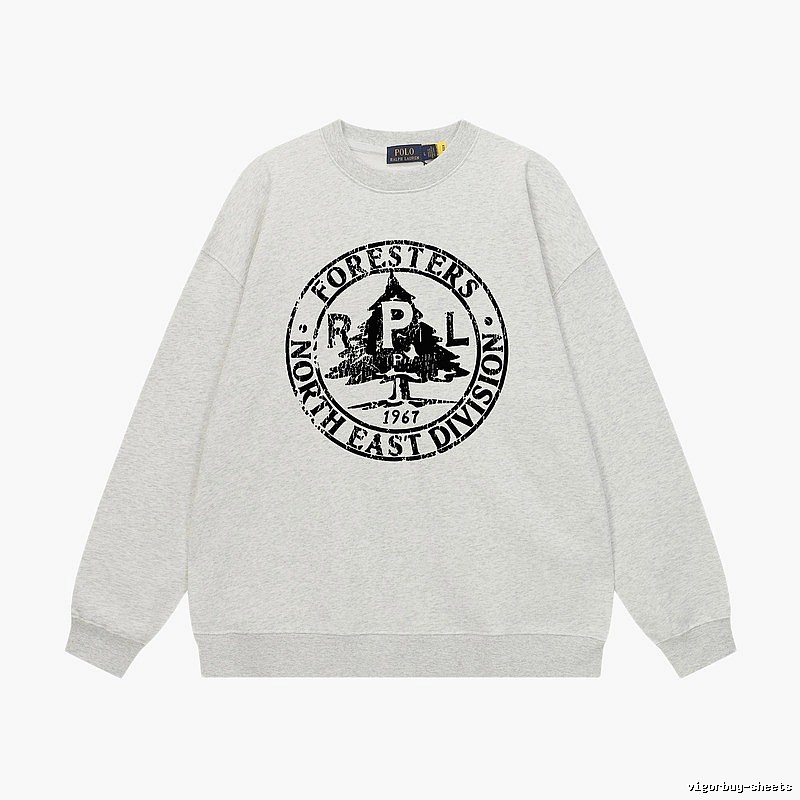 Ralph Lauren grey-toned retro-style sweatshirt