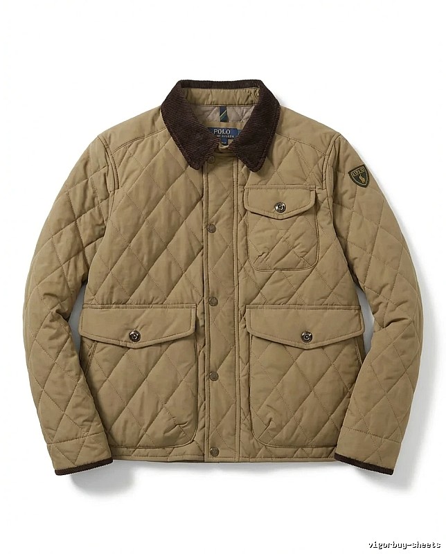 Ralph Lauren quilted retro-style khaki coat