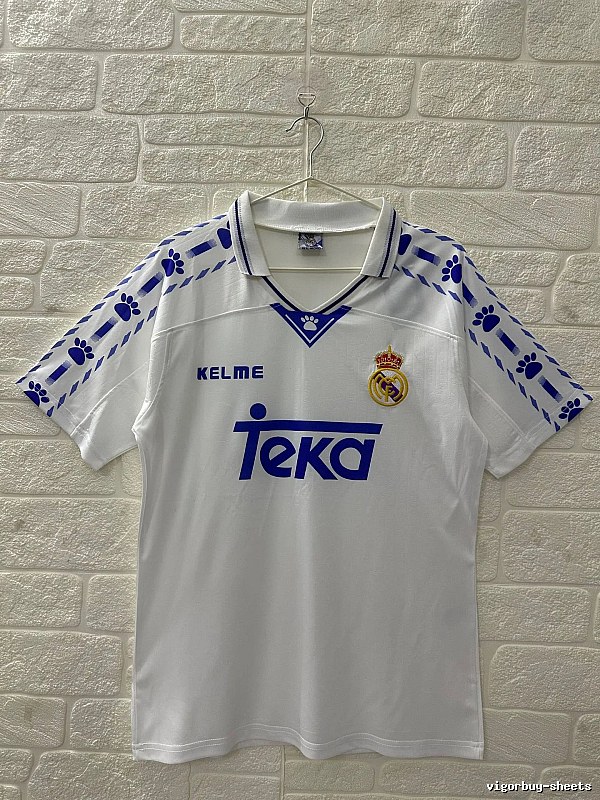 Real Madrid Classic Retro Teka soccer jersey White Retro Football for Daily Styling