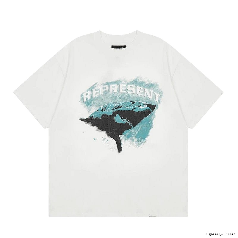 Represent Orca Print Vintage Style White T-Shirt