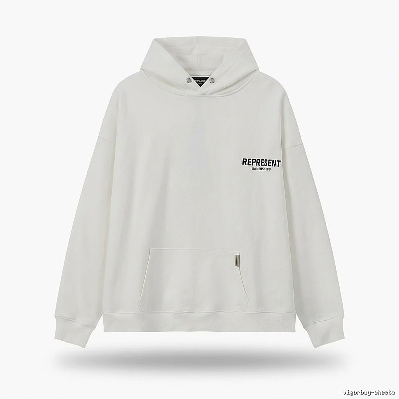 REPRESENT Simple Style White Hoodie