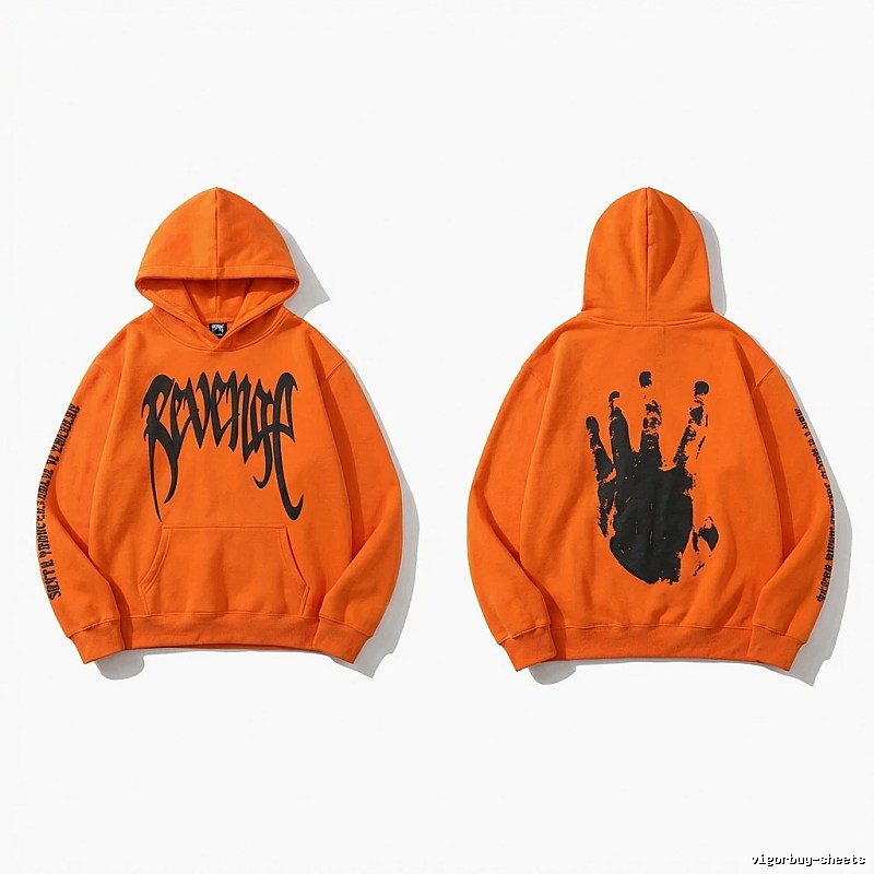 Revenge trendy and cool style orange hoodie