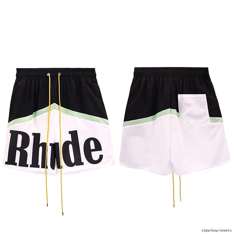 RHUDE Letter Color Blocking Shorts
