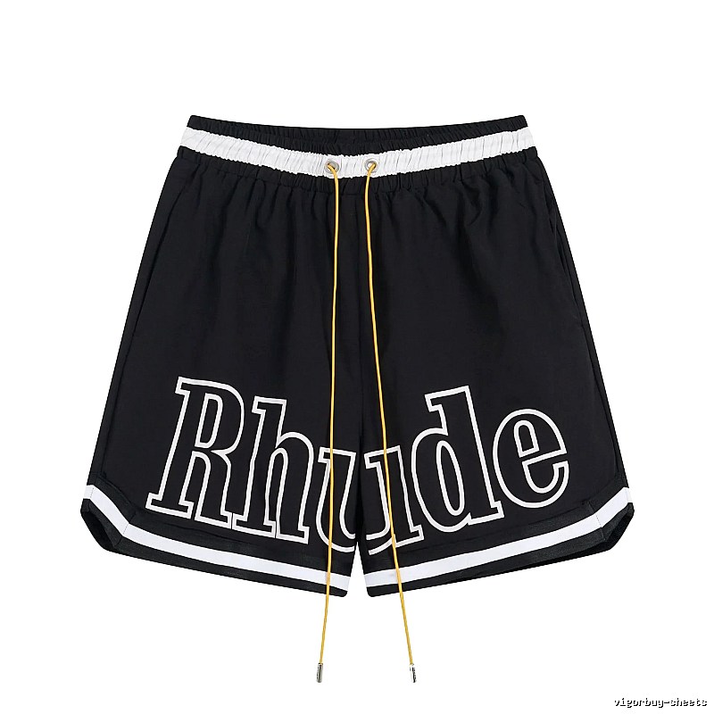 RHUDE lettered sporty shorts