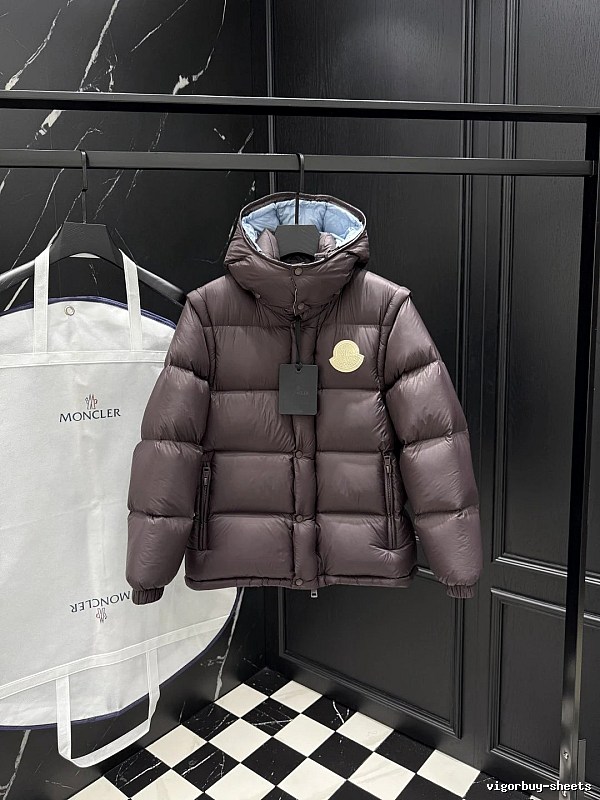 School Runs Kids Puffer Jacket by Moncler with Hooded Badge