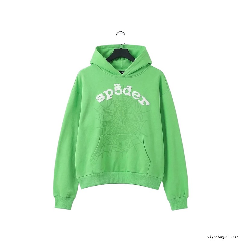 Sp5der Trendy Style Fluorescent Green Sweatshirt