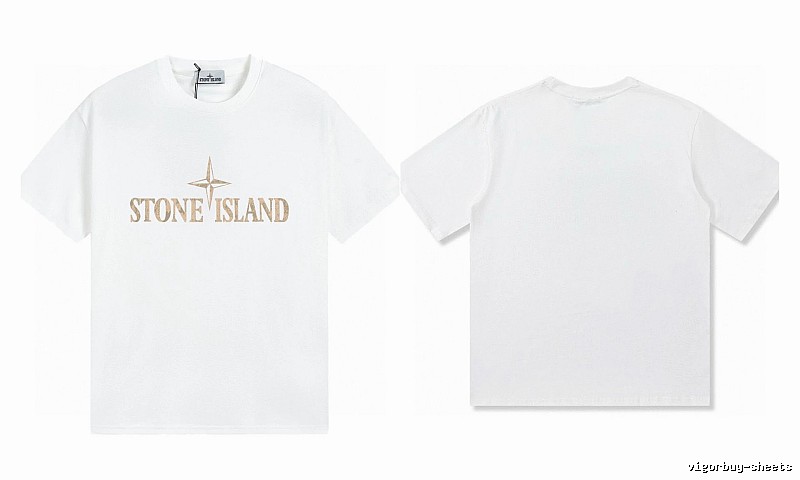 Stone Island Classic Street Style White Short Sleeve T-Shirt