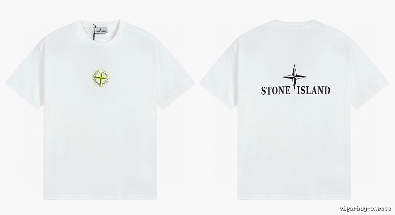 Stone Island Compass Series Street Style White T-Shirt