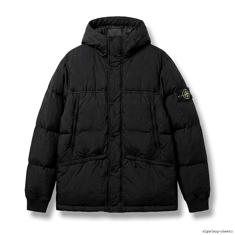 Stone Island functional style black down jacket
