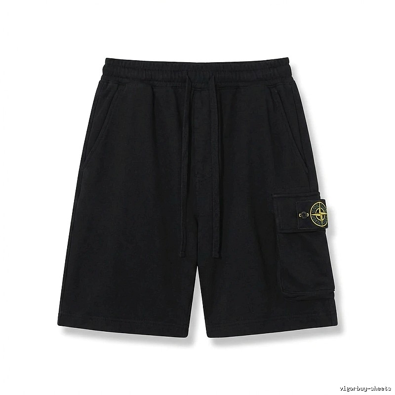 Stone Island work - style black shorts