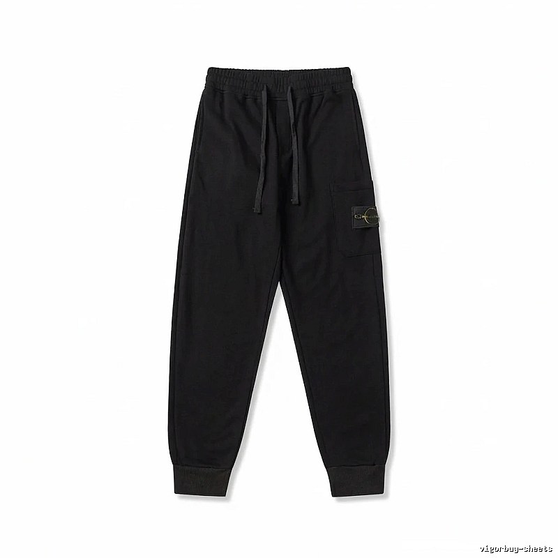 Stone Island workwear-style black sweatpants