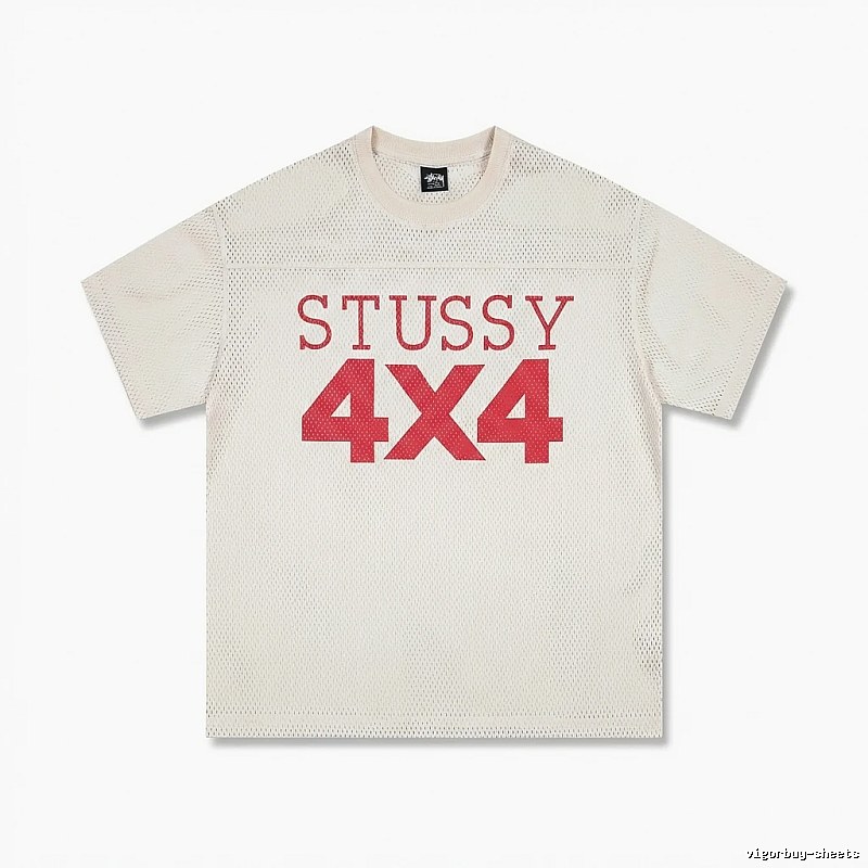Stussy 4X4 Retro Style White T-shirt