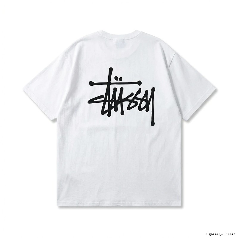 Stussy basic graffiti-style white T-shirt