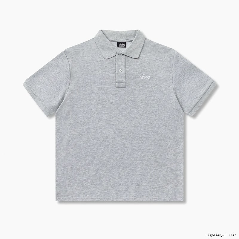 Stussy basic grey Polo shirt