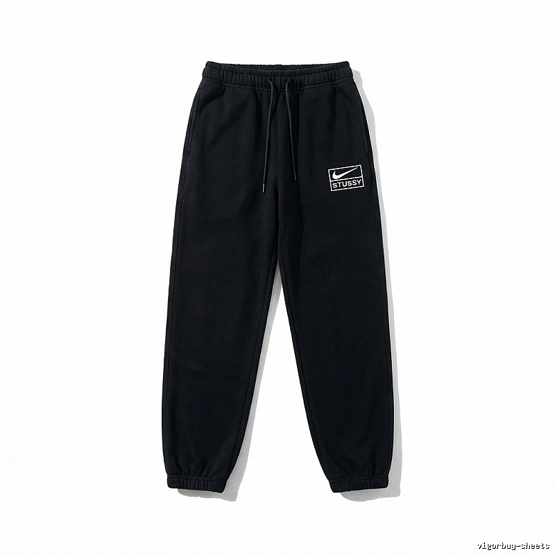 Stussy Co-branded Casual Black Sweatpants