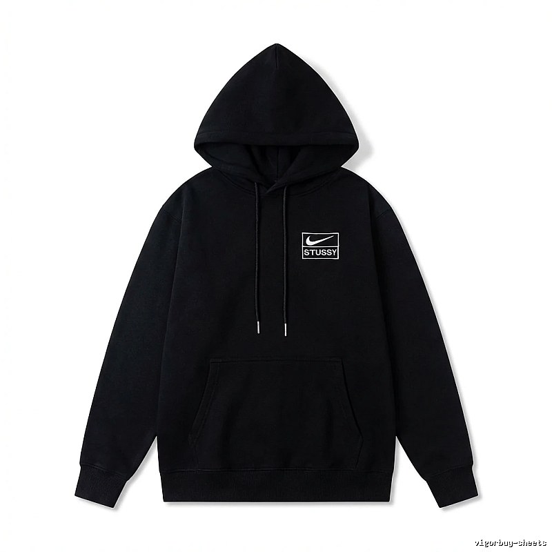 Stussy co-branded simple style black sweatshirt