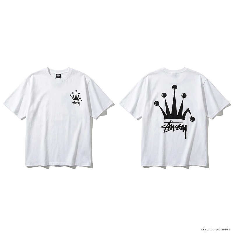 Stussy Crown Trendy Brand White T-shirt