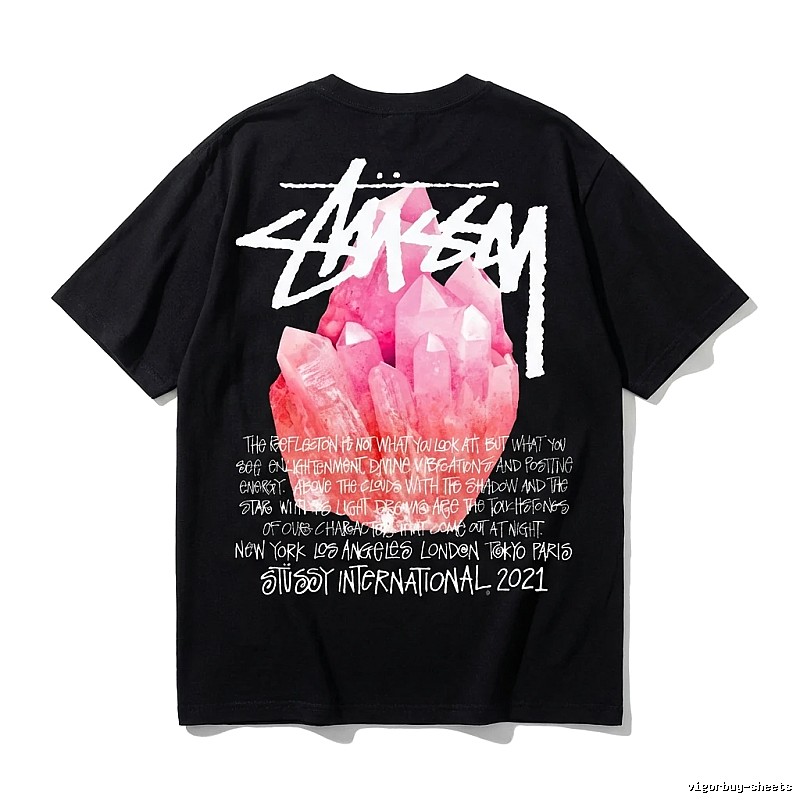 Stussy Crystal Print Style Black T-shirt