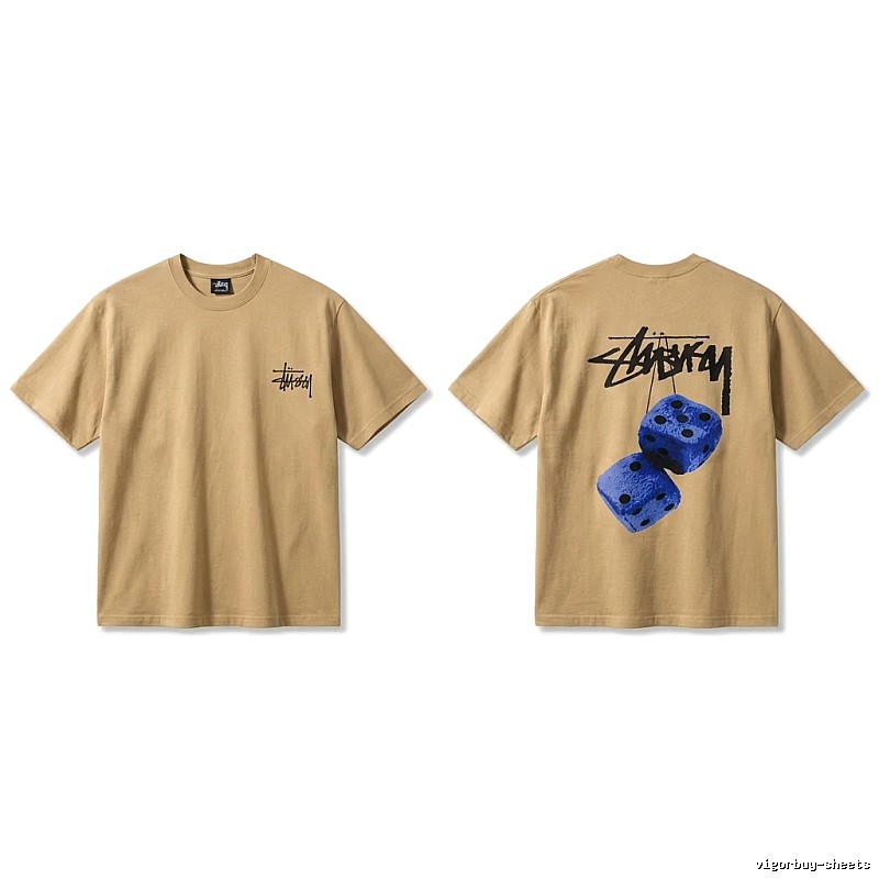 Stussy Dice Print Khaki Short-sleeve