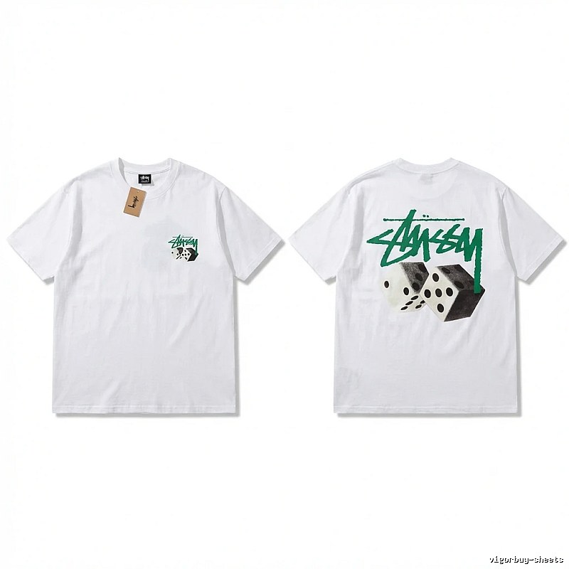Stussy Dice Print White T-shirt