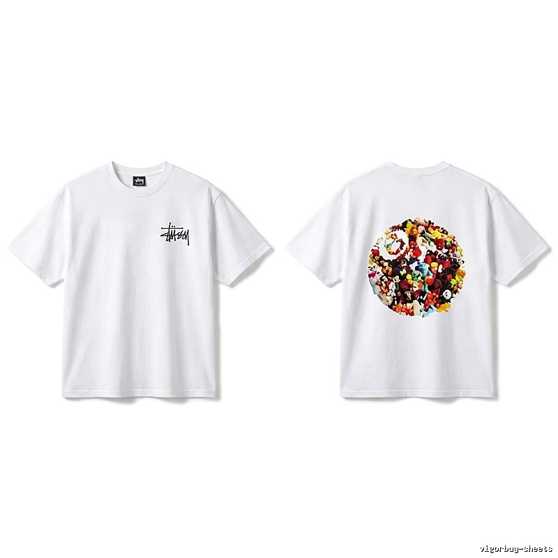 Stussy Graffiti Trendy White T-shirt