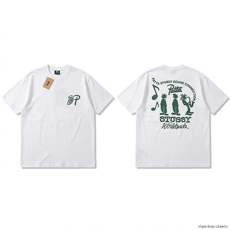Stussy Music Print White T-shirt