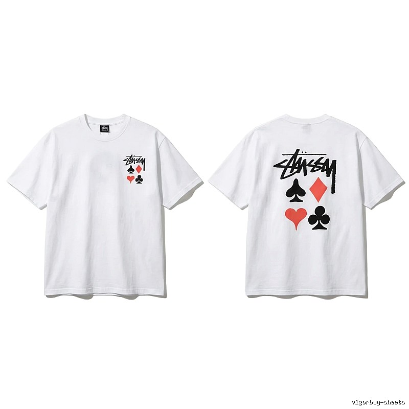 Stussy Playing Card Style White T-Shirt